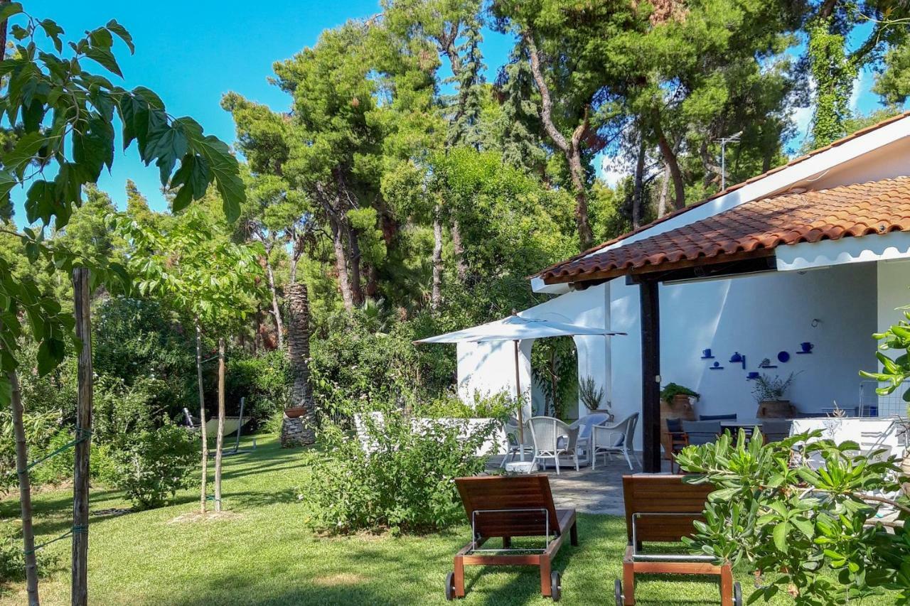 Villa Aurora In Sani With Garden And Pool Exterior photo